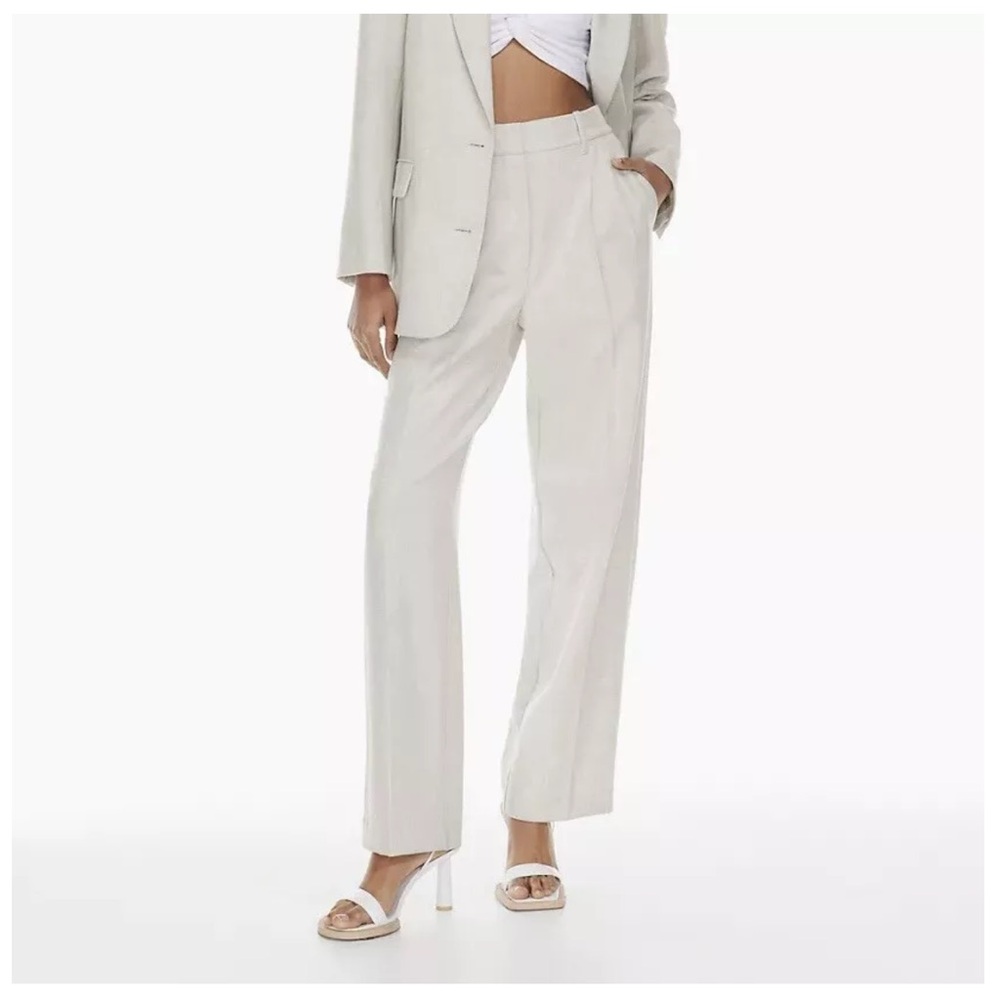 Aritzia Effortless Pant Heather Cloud White